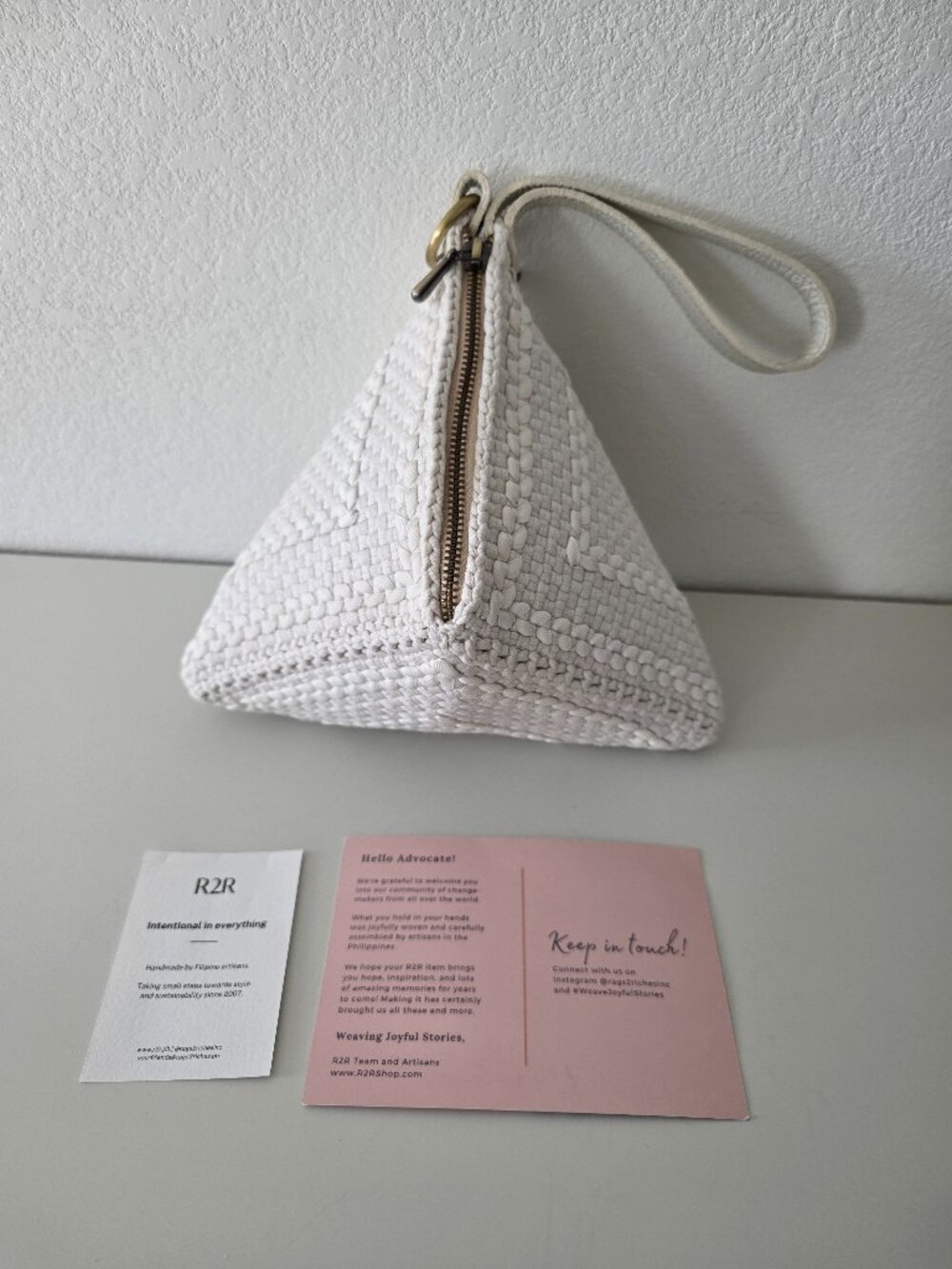 R2R Pusô Beige Monochrome Handwoven Purse